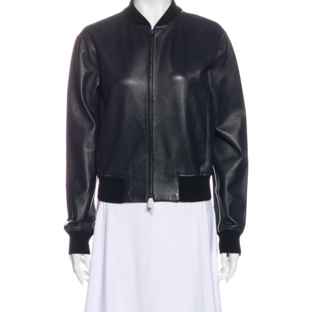Leather Bomber Jacket NWOT